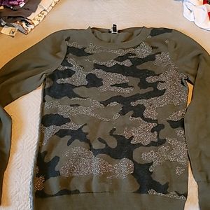 Camo sparkle sweater